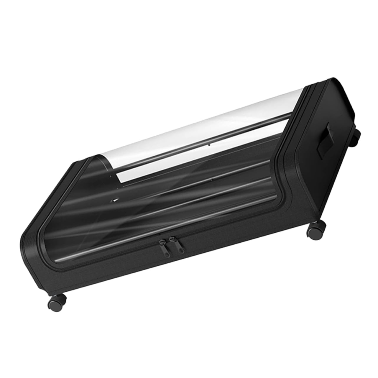 Alipis Scatola per Vestiti Sotto Letto Nera Coperchio Trasparente