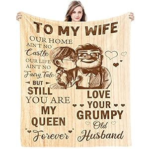 Gift for Wife from Husband to My Wife Blanket Wedding Anniversary Romantic Gifts for Wife Birthday Christmas Valentine’s…