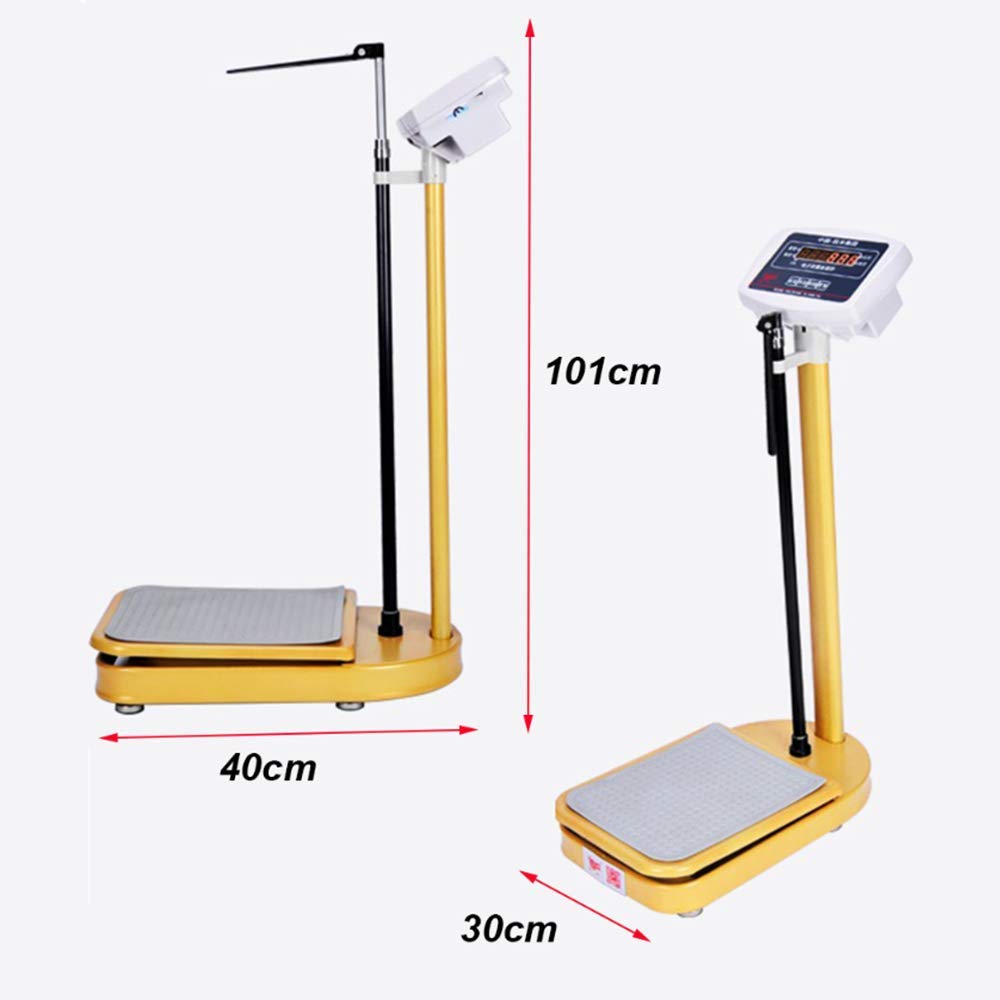 Bilancia per medico professionale, bilancia elettronica di precisione, bilancia per altezza e peso, barra di altezza in lega di alluminio, ampio schermo LCD ad alta definizione, bilancia antiscivolo