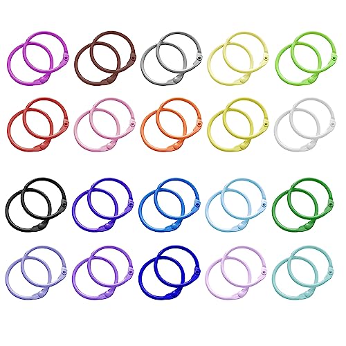 Image of Key Chains or Key Rings with Binder Rings (100 Pack), 1 1 /5 inch Size for School, Home or Office