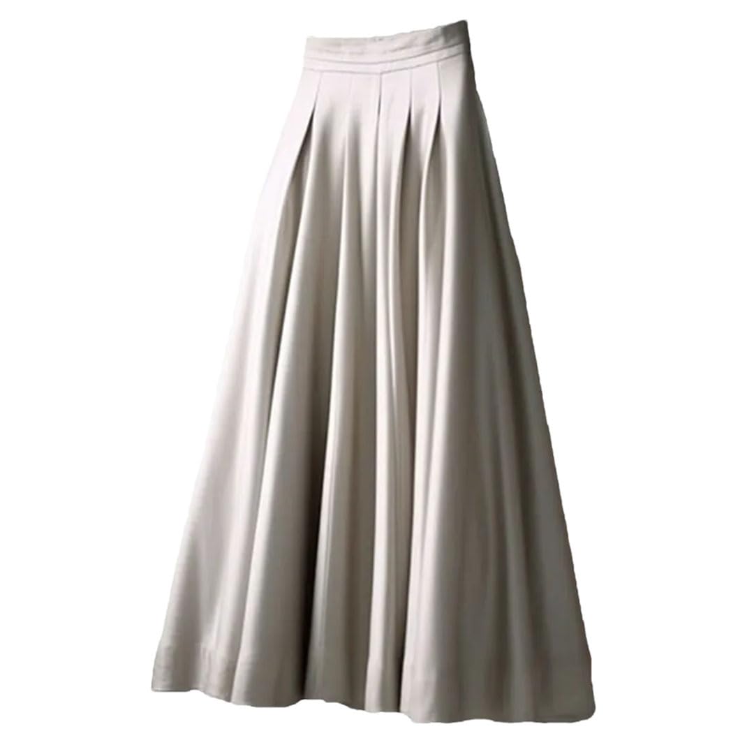 Damska letnia miękka spódnica midi elegancka spódnica prosta tuba biała plisowana spódnica o linii A