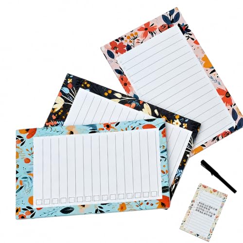 CEJAS 4 Pièces Blocs Notes Aimanté Magnétiques, Planning Frigo Magnetique avec Boîte à Cocher, 9 x 15 cm, Carnet Liste de Choses à Faire pour le Bureau,...