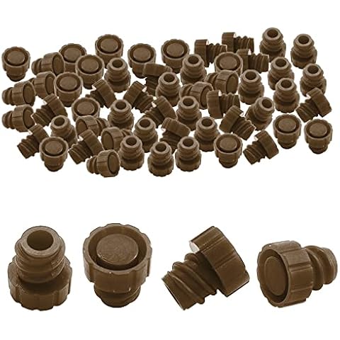 EDSRDUS 100PCS Brown, Compatible with Luer Lock Cap for Sealing, Feeding Tubes No Needle Syringe Tip Caps Cover