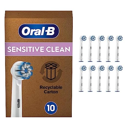 Oral-B Sensitive Clean Testine di Ricambio per Spazzolino Elettrico, Confezione da 10 Pezzi, Pacco Adatto alla Buca delle Lettere, Bianco