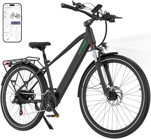 HITWAY E-Bike, Elektrofahrräder 27,5/29 Zoll, Abnehmbarer 36V 12,8Ah Akku, 250W Motor bis 25 km/h, 50-80 km Reichweite, Pedelec MTB City E-Fahrrad für Erwachsene