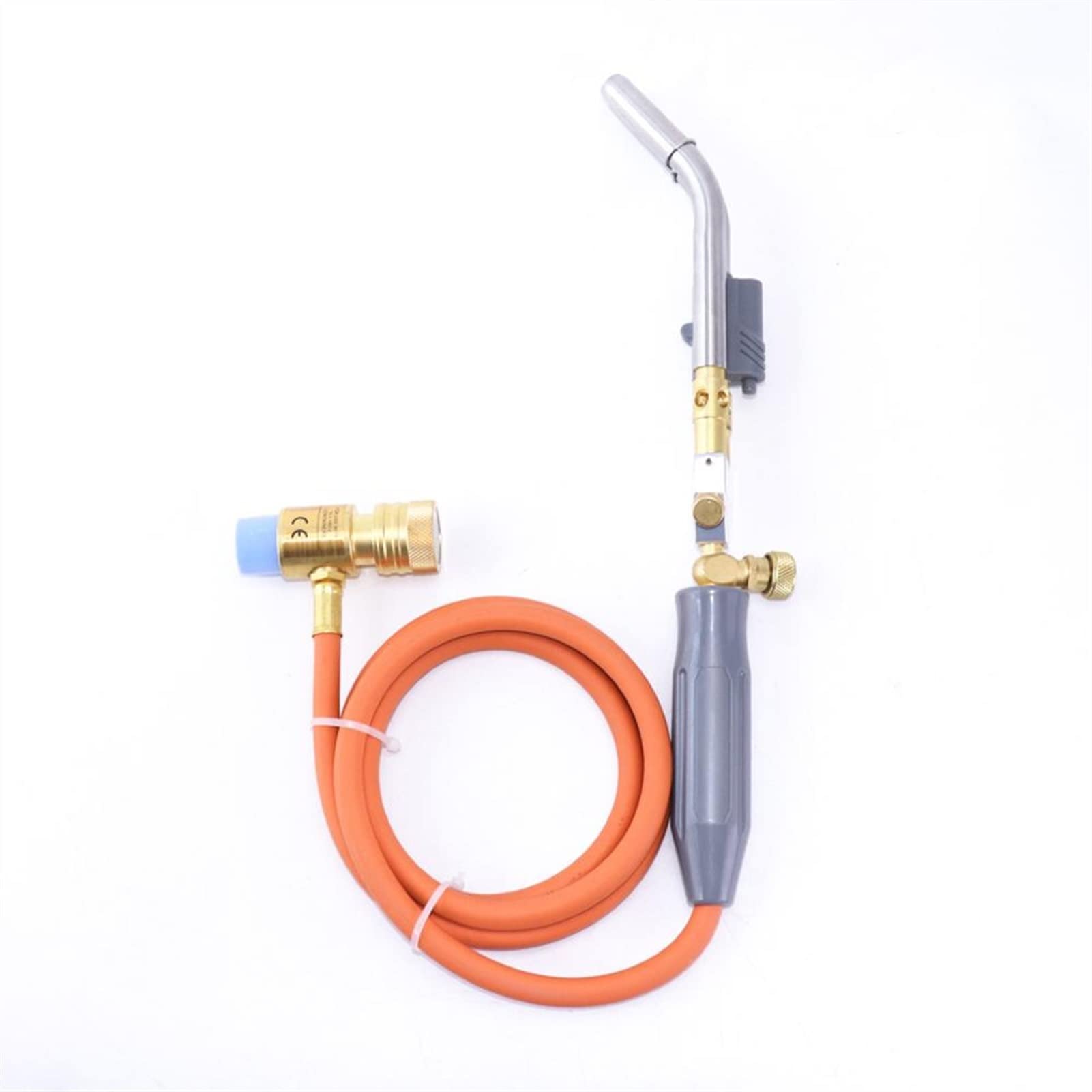 Torche double tubes de 1,5 m pour brasage, soudure, HVAC, plomberie, torche à gaz, pointes de soudage, support de chalumeau, kit d'accessoires