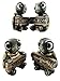 Ebros Whimsical Cute Sea Turtles Set of Four Statue Set Holding Signs with Funny Sayings Nautical Coastal Sea Ocean Marine Beach Accent Baby Tortoises Turtle Family Figurines