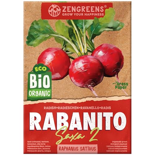 ZenGreens® - Semillas de rábanobio - Semillas de verduras para cultivar fácilmente en el jardín, balcón o parterre elevado - Semillas de hortalizas - rabanito - saxa 2