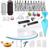 KIT COMPLET DE DÉCORATION DE GÂTEAUX : Ce kit de décoration de gâteaux comprend tous les outils essentiels for vos besoins en pâtisserie, ce qui en fait un cadeau idéal for les pâtissiers débutants comme confirmés. Grâce à ses accessoires variés, vous pourrez créer des décorations époustouflantes qui impressionneront tous vos invités.