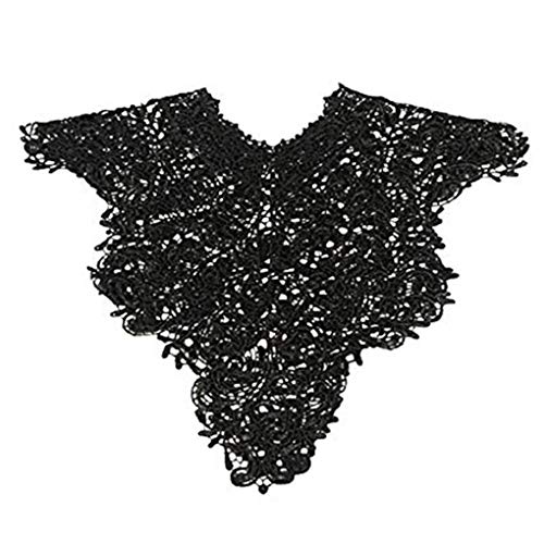 Yangge Yujum Las Mujeres de Cuello Camisa de Cuello de Encaje Falso Falso Frente sólido Hueco hacia Fuera Corbatas