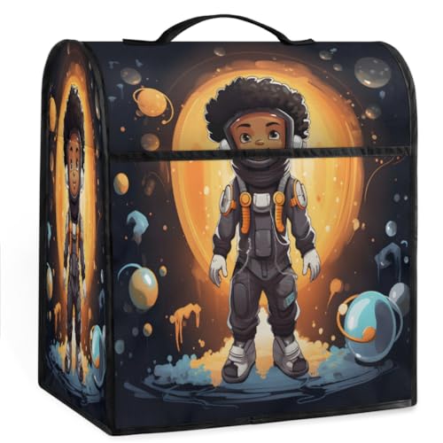 Coffee Maker Cover Astronaut Boy Kitchen Appliance Covers Small Appliance Covers Blender Cover Juicer Cover Dust Covers for Kitchen Appliances with Top Handle and Pockets,Washable,B891