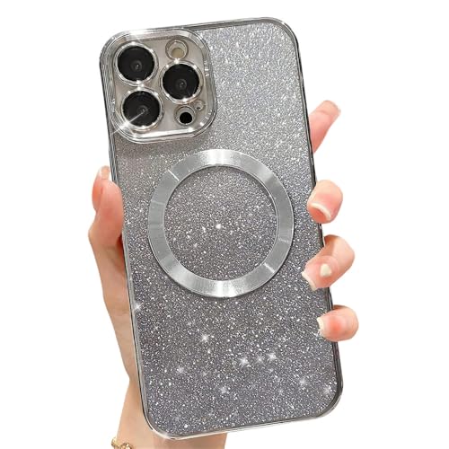 Coque de chargement sans fil pour iPhone 15 antichoc et argentée