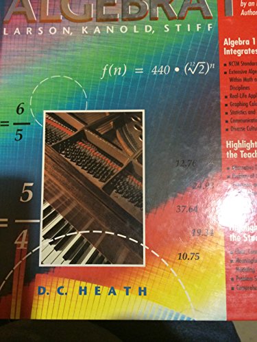 Algebra 1, Instructor's Edition 066926752X Book Cover