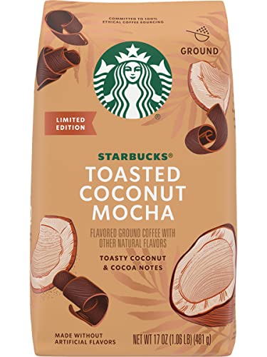 Image of Starbucks Flavored Ground Coffee (Toasted Coconut Mocha, 17 oz (Pack of 4)), Pack of 1