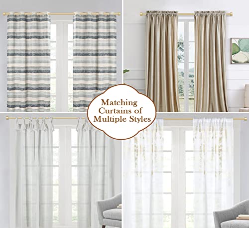 2 Pack Gold Curtain Rods For Windows 48 To 84 Inch(4-7 Feet),1" Diameter Drapery Rods With Modern Style End Cap Finials,Size:36-88 Inch #TOP5