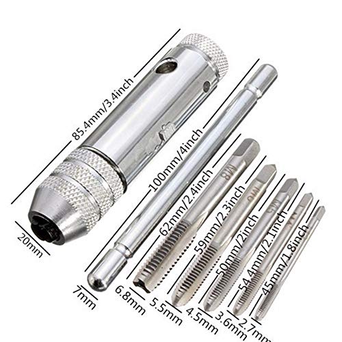 5PCS Regolabile Cricchetto T Acciaio Legato