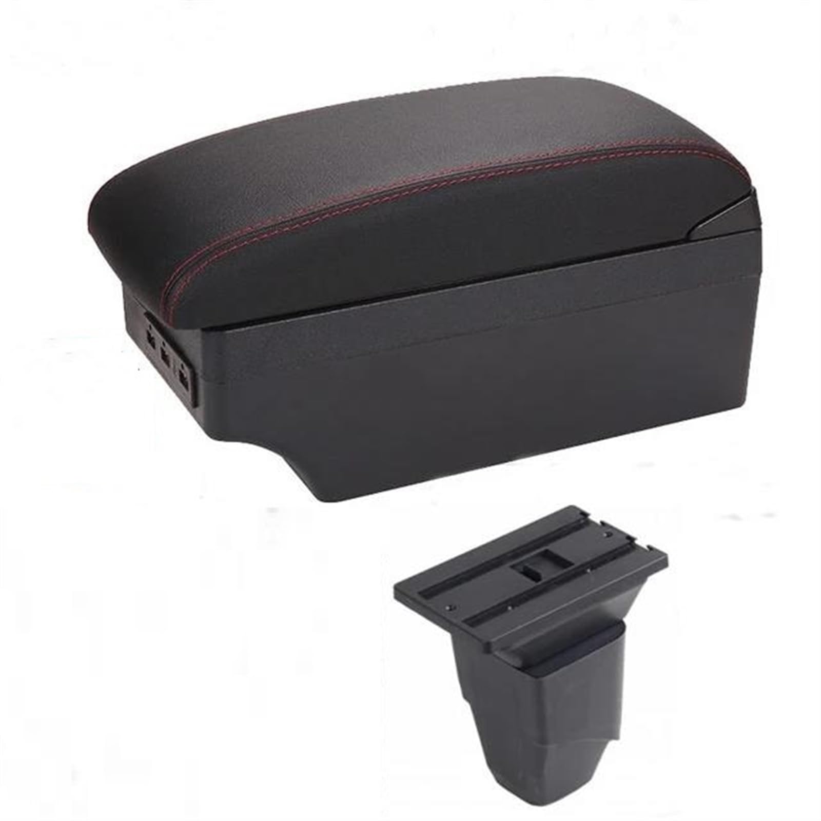 Noheeu C-Black Red Line Car Decoration Styling Center Console Multifunctional Storage Box For 206 207 Cc Cabrio