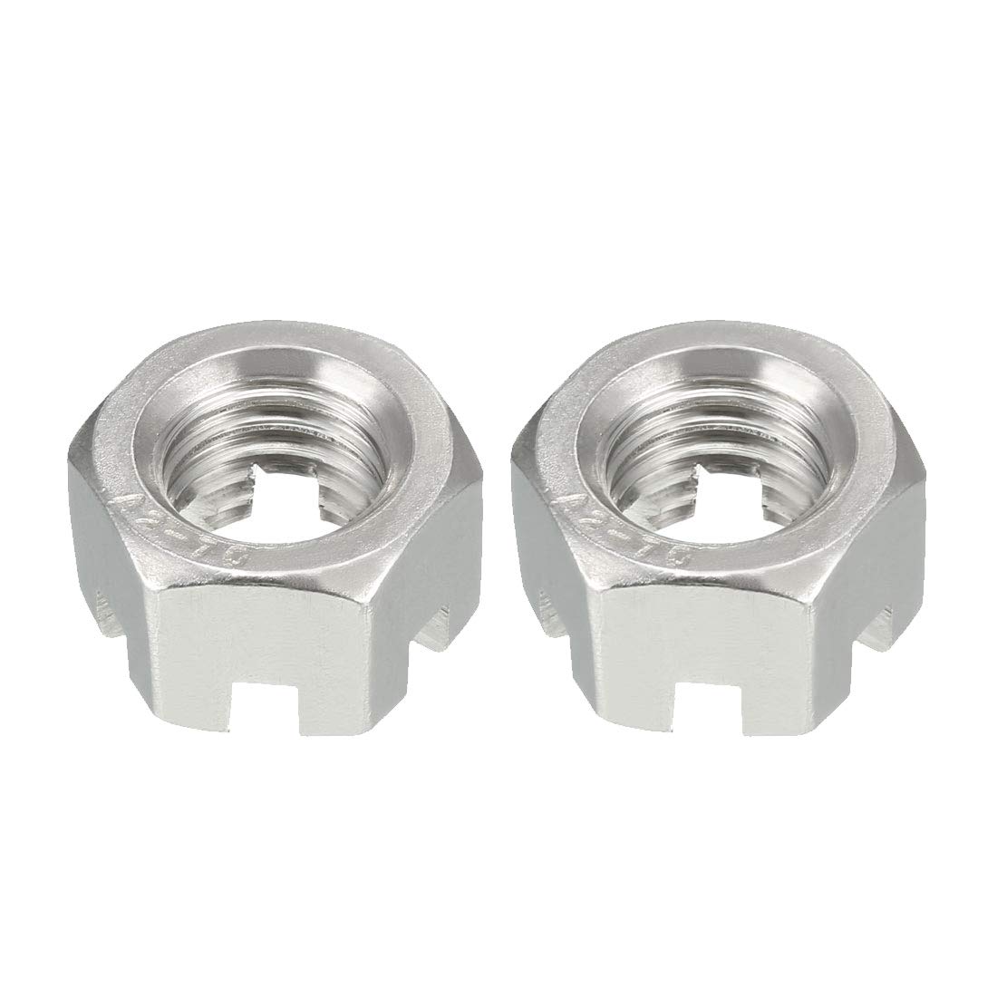 Amazon.com: uxcell M14 x 2mm Pitch 304 Stainless Steel Slotted Hex