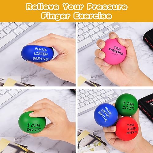 Ainiv Motivational Squeeze Stress Balls, 4pcs Stress Relief Ball - Image 3
