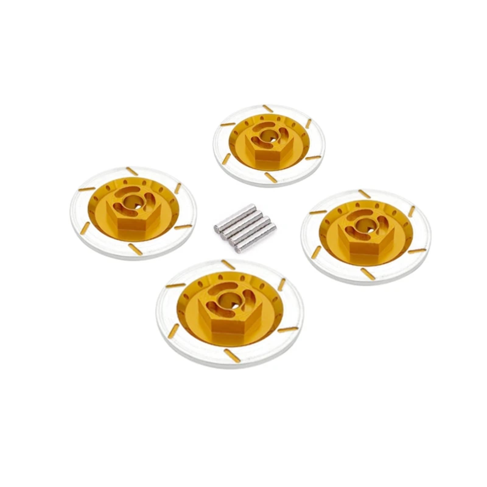 RC Upgrade Accessories for MN86 MN86S MN86K MN86KS 1/12 Tire Brake Disc with Adapter RC Car DIY for Climbing RC Car Spare Parts Upgrade Parts Accessories(Yellow)