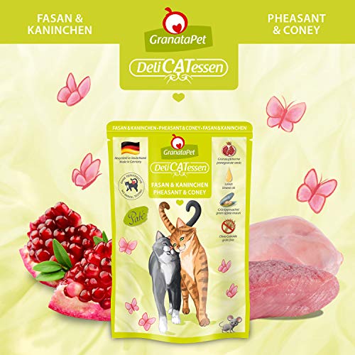 GranataPet DeliCatessen Multipack 3 ohne Fisch, Nassfutter für Katzen im Probierpaket, Alleinfuttermittel ohne Getreide, Katzenfutter mit hohem Fleischanteil & hochwertigen Ölen, 6 x 85