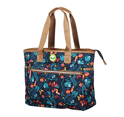 Image of Lily Bloom Pattern Handbag for Women, Large Capacity Tote Bag Satchel Shoulder Bag