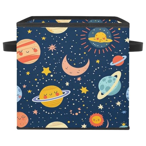 Placard encombré ? Solution avec le grand bac de rangement cube univers mignon en tissu Oxford