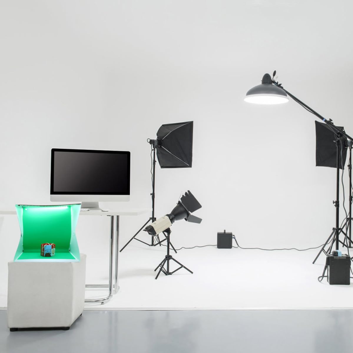 Kleiner Fotostudio Beleuchtungswürfelzelt 20cm Weiß, Faltbar