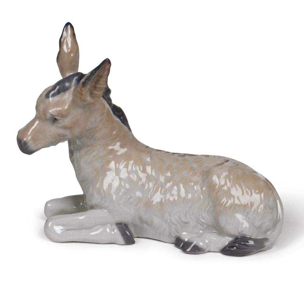 NAO Donkey. Porcelain Nativity Donkey Figure.