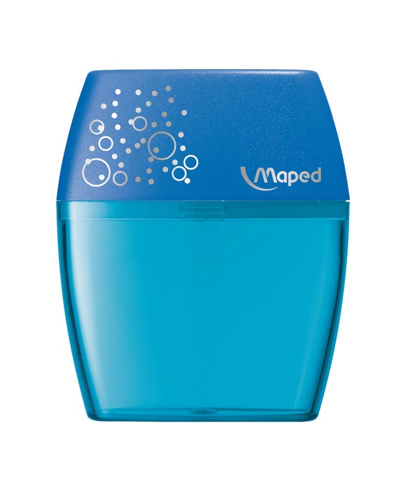 Maped Shaker - Sacapuntas con reserva de gran capacidad, 2 agujeros, color azul