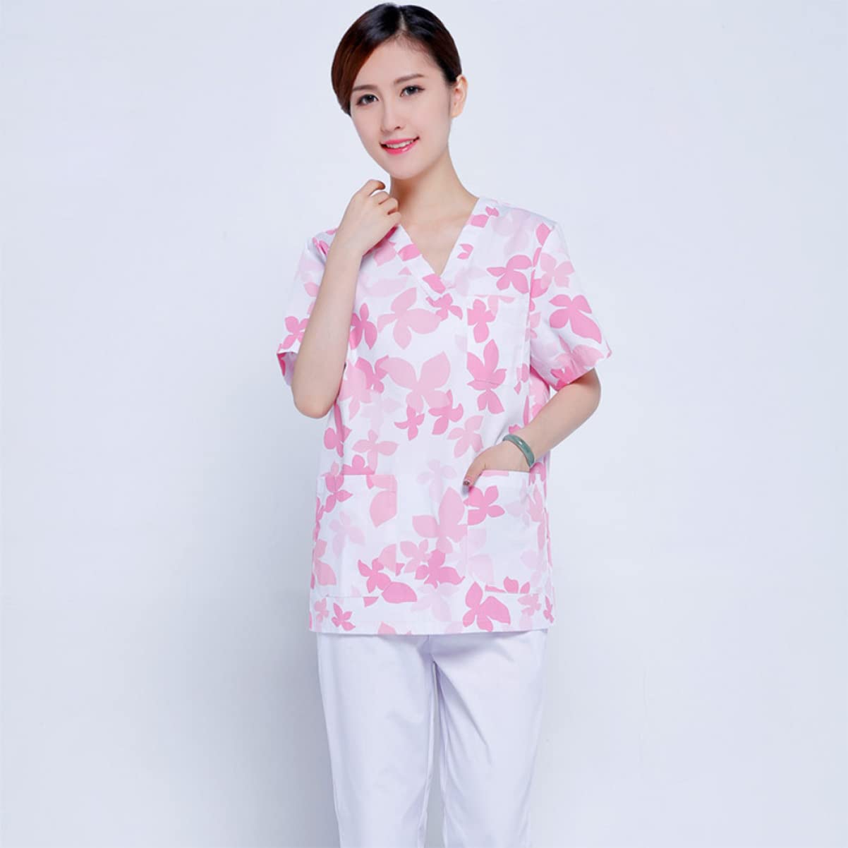 SHERCHPRY 1 Set Postpartum Kit Scollo a V Scrub Top Donne Abiti Acero Scrubs Giacche per le Donne Giacca per le Donne