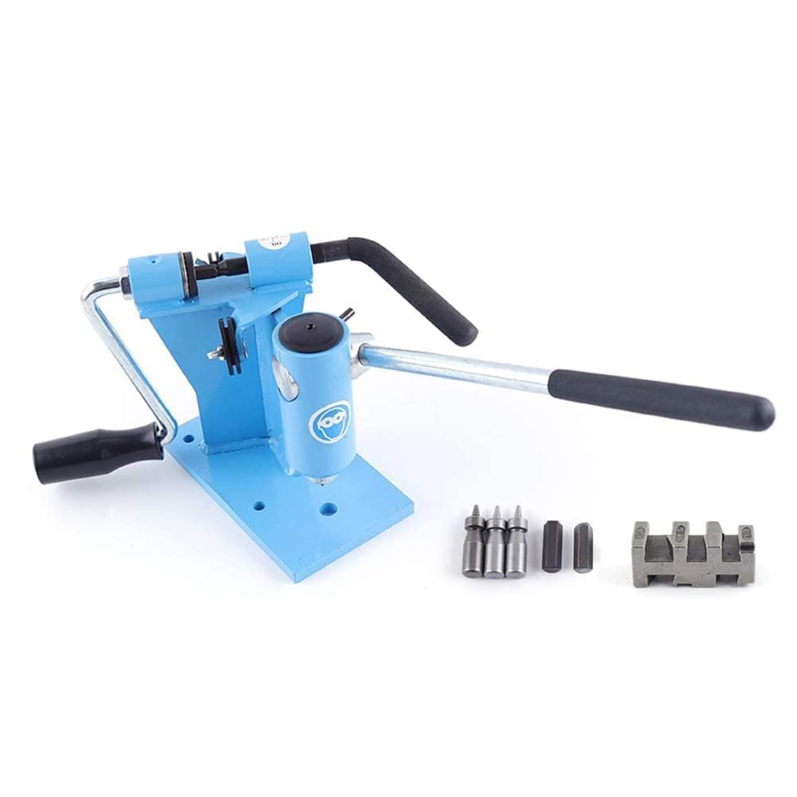 Motosierra Cadena Rompedor De Banco Girador, 2 En 1 Roto Motosierra Máquina De Cadenas Remachadora Combo para Motosierra Mantenimiento Y Reparación Blue,One Size
