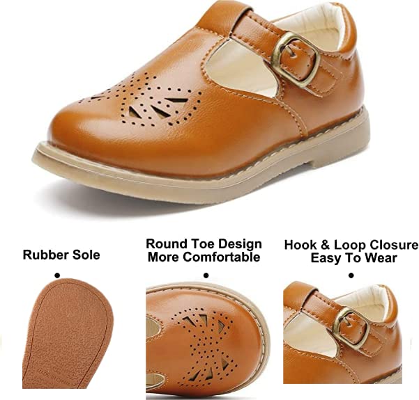 kkdom Kids Classic School Dress Shoes for Toddler/Little Girls3
