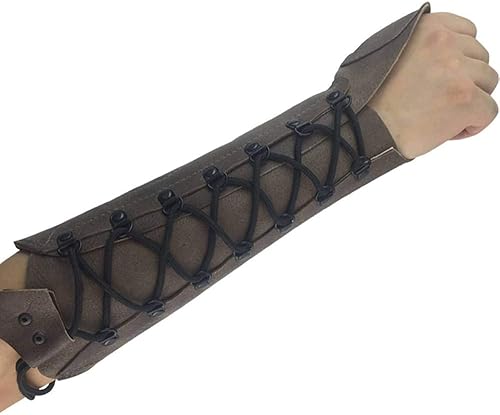 Guante de tiro de mano de cuero hecho a mano con arco