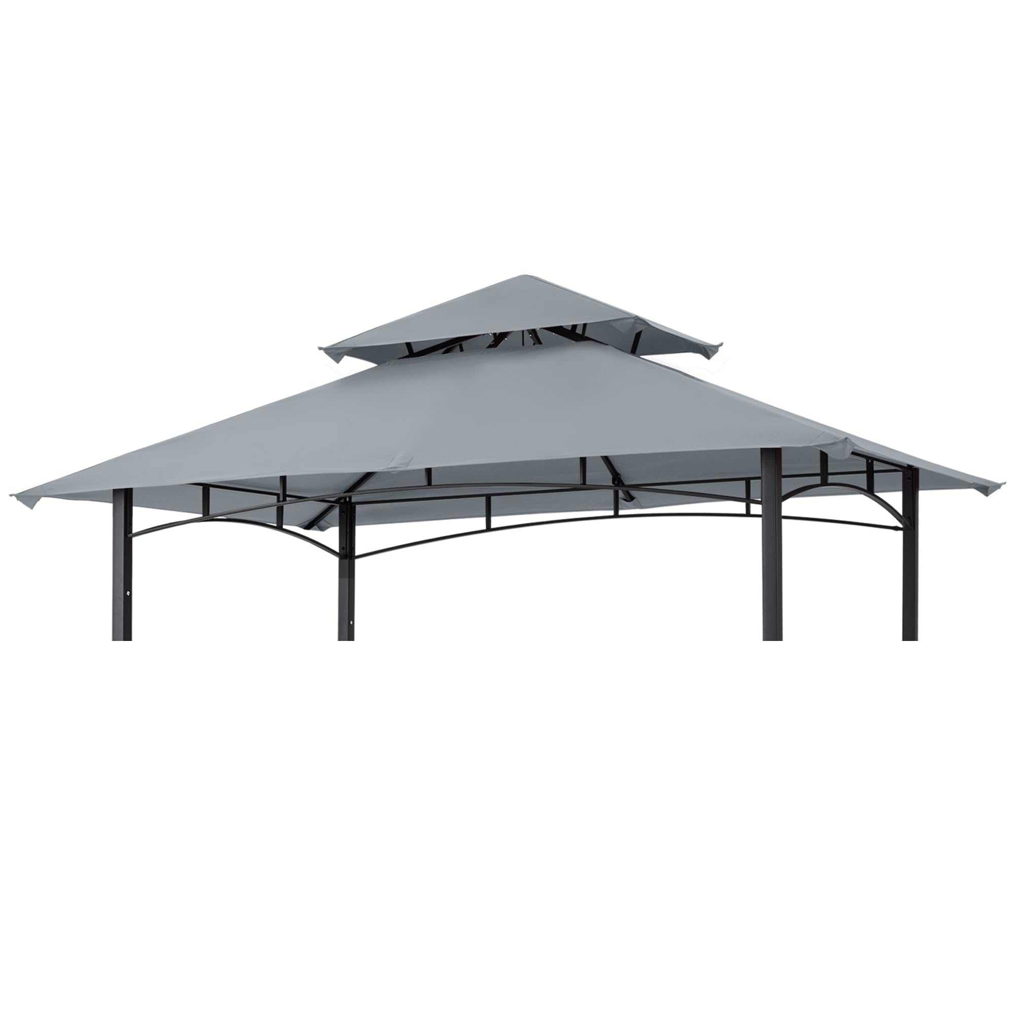 MASTERCANOPY Grill Gazebo Replacement Canopy Top for Model L-GG001PST-F (Gray)