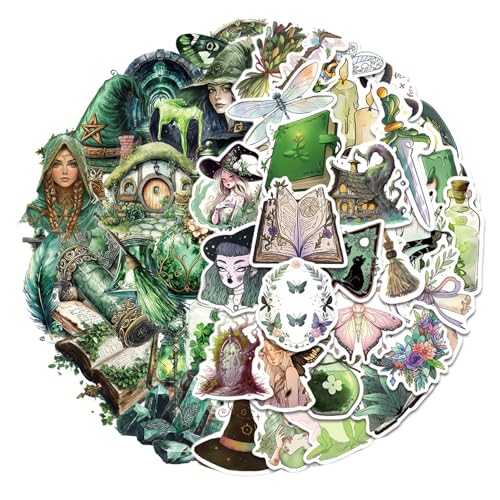 DUINIU 100 Pegatinas De Brujas del Bosque, Pegatinas De Fantasía De Anime, Pegatinas De Decoración De Vasos De Agua para Teléfonos Móviles, Pegatinas Impermeables.