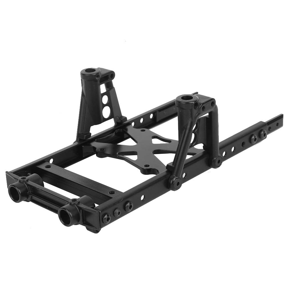plplaaoo RC Axial SCX10 6 x 6 zestaw ram karoserii, trwały metal, lekkie części do modernizacji modeli Crawler w skali 1:10, 90046, 90047, 90027, 90028, czarny, 170 mm