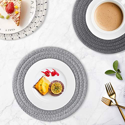 COSYLAND 7 Inches Trivets Set 3 Pack Potholders Pure Cotton Thread Weave Stylish Coasters, Hot Pads, Hot Mats,Spoon Rest… - Image 5
