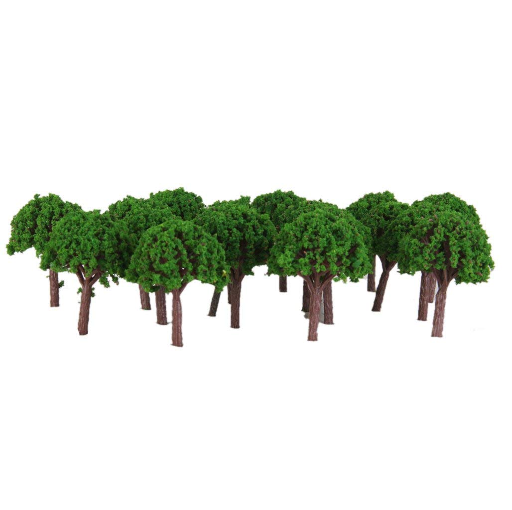 Yetaha 20 Stück Kirschblüten-Modellbäume – 6,5 Cm Höhe, HO/OO Maßstab, Für Modelleisenbahn & Dioramen