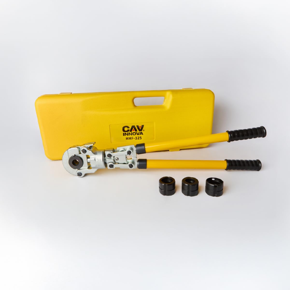 Prensadora de Tuberías Manual Profesional |16-32mm| 360° Prensa Multicapa, Herramienta de Alta Precisión, Cobre,Mango Extensible, para Tubo PPR-,PEX-,PB-,PE,Aluminio-Plástico