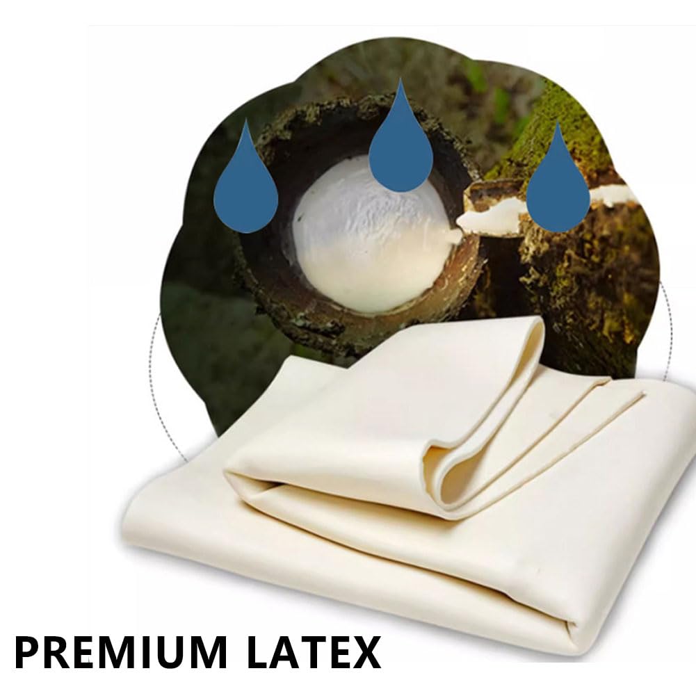Topper de Colchón de Látex, Individual Matrimonial Doble King Size Super King Sobrecama para Colchón Matrimonial Doble Camel 150 * 200cm