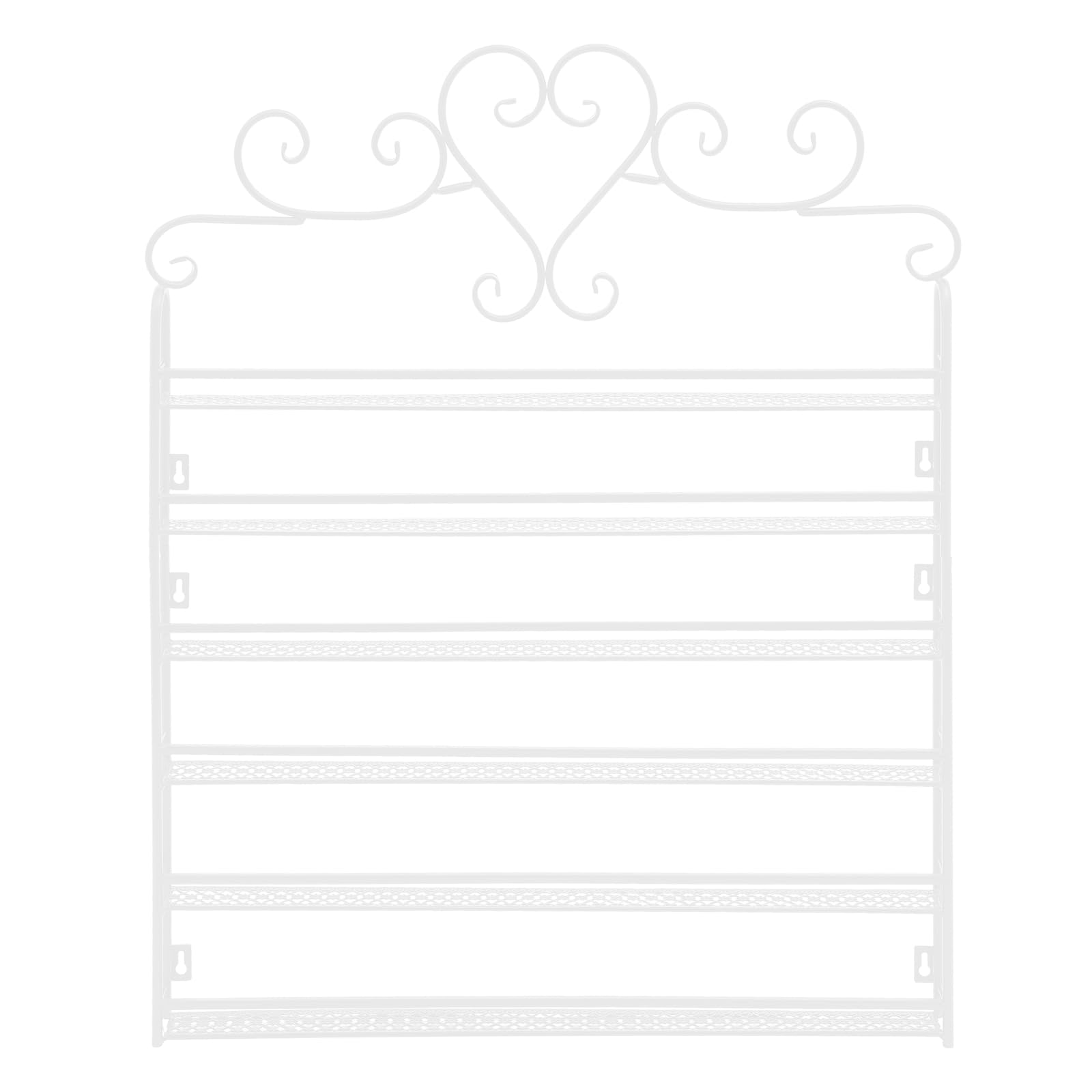Scaffali Smalti Unghie Montaggio Parete, 6 livelli metallo ferro bianco 8 kg 5 cm profondo Scaffale Porta Smalto organizzatore per smalto rossetto, scaffale per unghie