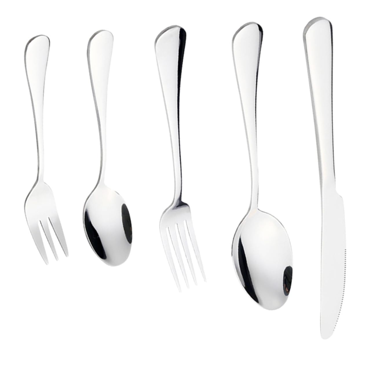 SOLUSTRE 1 Set Stainless Steel Cutlery Reusable Tableware Kit for Dinner Parties and Celebrations Elegant Silverware with Smooth Edges for Dining Experience