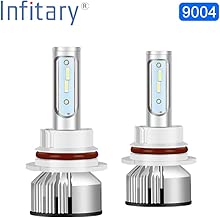INFITARY HB1 9004 LED Headlight Bulb Newest Version Dual High Low Beam 9000 Lumens 72W 6500K Super Bright White LED Plug and Play Conversion Kit- 2 Year Warranty - coolthings.us
