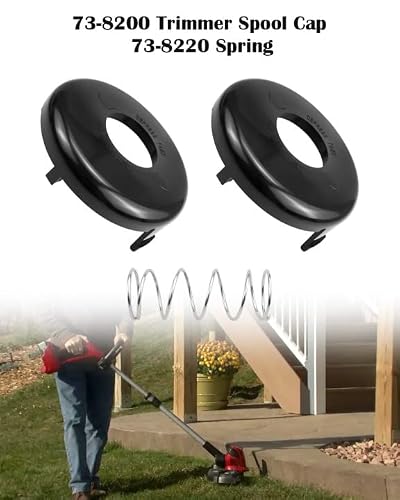 NTSUMI 73-8200 Trimmer Spool Cap and 73-8220 Spring Fit for Toro 88026 Electric String Trimmer, 10\"-15\" Trim and Edge Trimmers, 10\" Cordless Trimmer