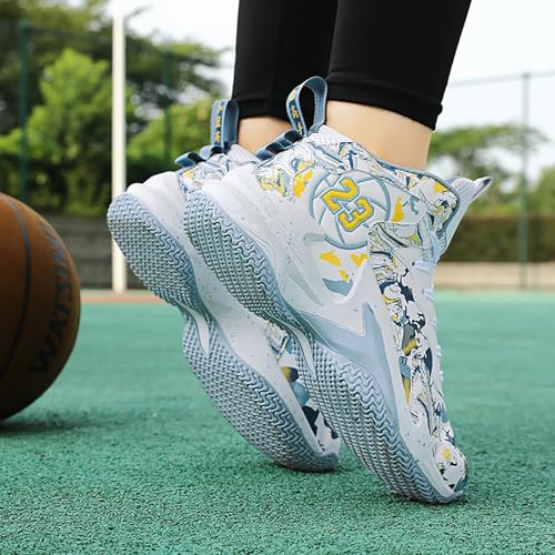 Zapatillas de baloncesto unisex transpirables y zapatos antideslizantes para caminar 6