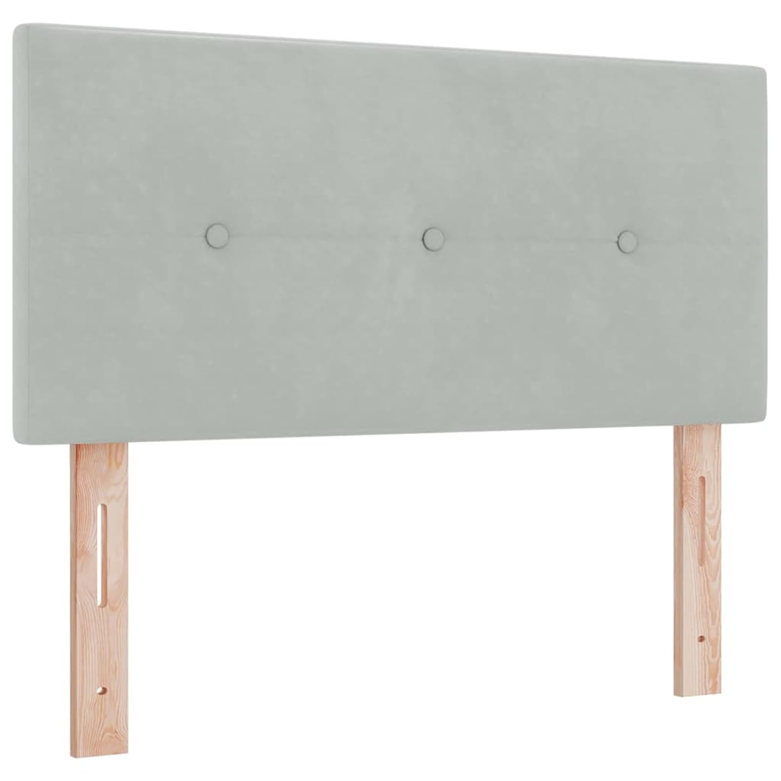 ATOMSTACK MAKER Cama con somier de 90 x 200 cm, color gris claro con cabecero ajustable y colchón de muelles ensacados – Moderna cama de terciopelo para dormitorio, lectura y relajación