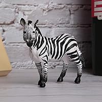 TOTITOM Zebra foal Wild Life Figurine, Zebras Simulation Model Ornament, Desktop Decoration,Cute Decorative Sculpture Ornament 11 x 3.5 x 7.8cm