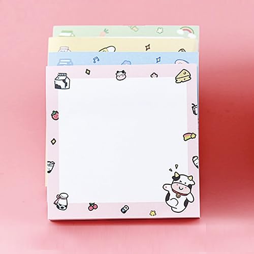 Miniatura 4 de Paquete de 4 notas adhesivas, bloc de notas adhesivas de 3 x 3 pulgadas, bloc de notas adhesivas de frutas Kawaii autoadhesivas, 80 hojasbloc de