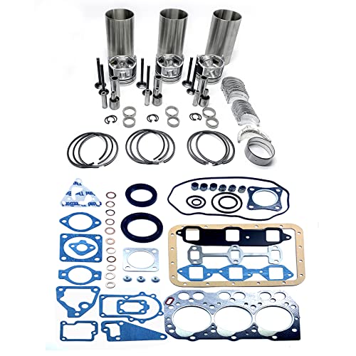Hconcet STD Overhaul rebuild kit Compatible with Yanmar 3TNA72 3TNA72L 3TNA72UJ Engine FF165 FF155 F145 Tractor